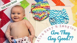 CLOTH DIAPER REVIEW Alva Baby Diaper Cover amp Imagine Prefolds [upl. by Latsyc513]