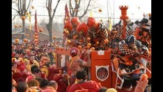 Carnevale Storico Battaglia Delle Arance  Orange Battle Carnival Ivrea Italy [upl. by Emilee51]