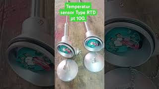 Temperatur sensor Type RTD pt 100 ohm dengan transmitter 420Ma [upl. by Benjie]