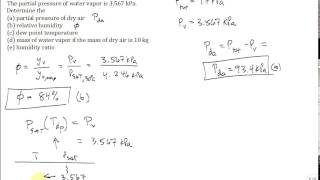 Calc moist air properties solve problem [upl. by Enelrak723]