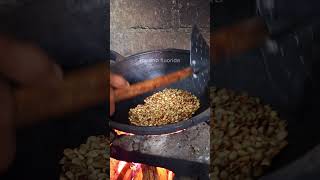 Roasting Coffee Manual With wooden stove cofeelover shortvideo fire [upl. by Saunderson304]