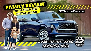 2025 INFINITI QX80 Sensory AWD  Family Review with Child Seat Installation [upl. by Eile]