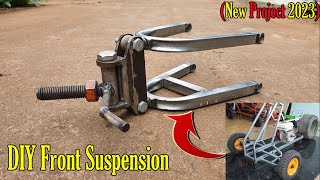 DIY Front Suspension New Project 2023  Reverse Trike Motorcycle  Part1 [upl. by Yelraf410]