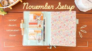 Autumnal Setup in my Journals 🍂 cover decoration amp calendar deco [upl. by Ivad589]