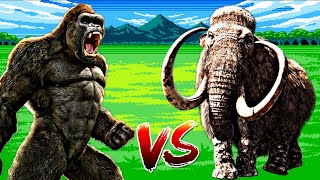 Kong vs Mammoth Fight With SHINCHAN vs CHOP Epic Battle [upl. by Einre]