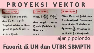 Proyeksi Vektor  Favorit di UN dan UTBK SBMPTN [upl. by Solracesoj691]