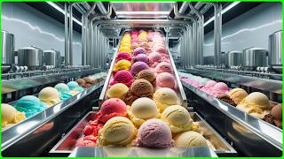 How Ice Cream Is Made in a Mega Factory With Modern Technology [upl. by Yrogreg]