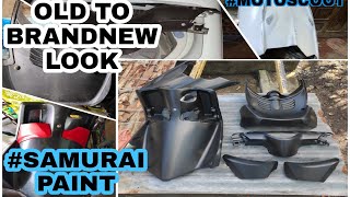 Samurai Paint  Flat black  inner fairings repaint  vlog 2 [upl. by Arayt678]