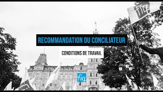 Recommandation du conciliateur  Conditions de travail [upl. by Enylcaj242]