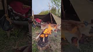 Plash palatka Bushcraft Camp calmdown bushcraft bushcraftcamp [upl. by Orhtej]