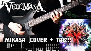 VEIL OF MAYA  Mikasa Guitar Cover  TAB One Take CoverLive [upl. by Mak372]