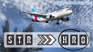 Eurowings approach into Hurghada airport HRG  Airbus A320 [upl. by Ecnedac]