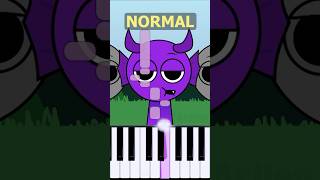 Durple Theme Incredibox Sprunki Retake  Normal Vs Horror on piano [upl. by Grannia]