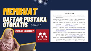 cara membuat daftar pustaka dengan mendeley [upl. by Waldner804]