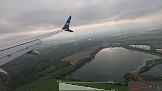 Icelandair Flight FI532 KEF to MUC Munich Germany Landing on Runway 8L [upl. by Atsirtal821]