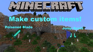 Minecraft One Command Tutorial 2 Make Your Own Custom Items [upl. by Anibur394]