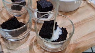 Brownie shot recipe easy cooking  Lets cook by KK [upl. by Roxi]