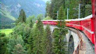 Rhätische Bahn  St Moritz via Landwasser Viadukt nach Chur [upl. by Gorden]