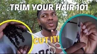 TRIMMING 101 HOW TO TRIM YOUR OWN HAIR [upl. by Coppock]