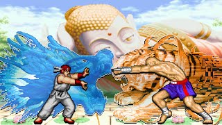 RYU SF1 VS SAGAT SF2 [upl. by Neau]