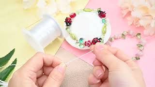 Flat Elastic Crystal String Elastic Beading Thread [upl. by Goodkin]