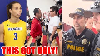 Police on STANDBY as UGLY CONFRONTATION BREAKS OUT at SJSU game over TRANS player Blaire Fleming [upl. by Lonyer486]