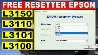 How to reset Epson L3150 L3110 L3100 and L3101 ink pad with FREE RESETTER [upl. by Octavius114]