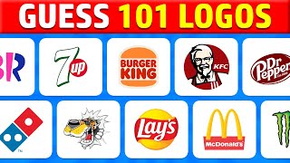 Guess the 101 Fast Food amp Drink 🍕🍸 Logos in 3 Seconds  Logo Quiz [upl. by Varion197]