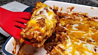 BEEF ENCHILADAS  Easy Enchilada Sauce Recipe  How To Make Cheesy Baked Enchiladas [upl. by Aubrey]