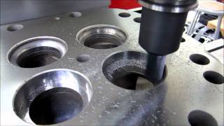 Rottler F69A machining Natural Gas Cylinder Head [upl. by Norra364]