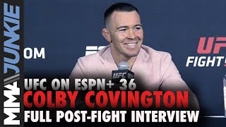 Colby Covington Jorge Masvidal next after Tyron Woodley  UFC on ESPN 36 postfight interview [upl. by Quick952]