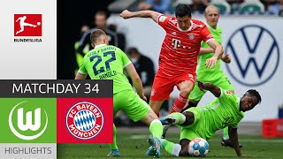 VfL Wolfsburg  FC Bayern München 22  Highlights  Matchday 34 – Bundesliga 202122 [upl. by Jayne838]