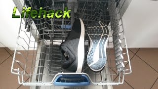 Turnschuhe  Sneaker in der Spülmaschine reinigen  Schuhe im Geschirrspüler richtig waschen [upl. by Zaragoza]