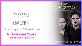 신부입장곡 Christina perri X Steve Kazee  A Thousand Years 트와일라잇 Pt 2 OST AR  MR 편집 ver  음원 편집 [upl. by Windy345]