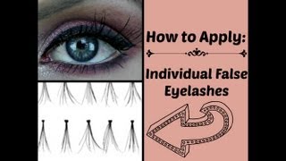 How to Apply Individual False Eyelashes easy and quick Makeup Tutorial [upl. by Ipoillak]