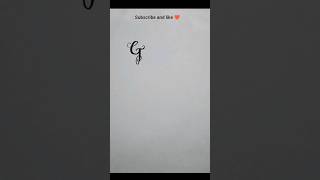 G calligraphy Alphabetic series 🙂 Like and Subscribe ❤️ music art shorts drawing [upl. by Ansilme760]