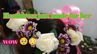 Mixed flower Headdress [upl. by Sheffield]