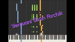 Yerevani Sirun Axchik  Piano Tutorial synthesia [upl. by Doowyah]