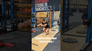 Staggered Stance Squats  Eccentric Only [upl. by Eimia]