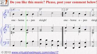 Jingle Bells voice and piano Sheet Music  Video Score [upl. by Aicened]