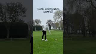 When the practice pays off 😮‍💨🏌️‍♂️ golf golfswing golfcourse fyp fypシ golftips chipping [upl. by Charmion]