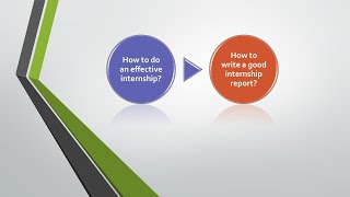 How to do an effective internship and write a good internship report [upl. by Lhok33]