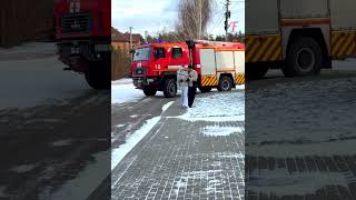 Brave fireman saves woman from danger shorts [upl. by Ylreveb]