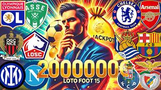 LOTO FOOT 15 SUPER PACTOLE 2 000 000 € Grille N°74  ANALYSE et PRONOSTICS [upl. by Hazelton]