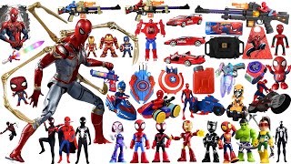 Marvel SpiderMan toys UnboxingPopular SpiderMan hero dolls Hulk Captain America and Thor toys [upl. by Ailbert]