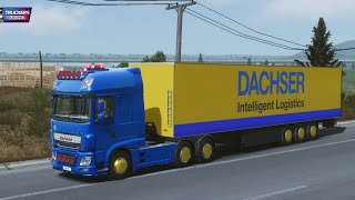 TRUCKERS OF EUROPE 3 DAW TRUCK NEW SKIN TRAILER ZURICH TO STUTTGART DELIVERY [upl. by Zulaledairam]