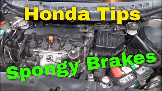 Honda Tips Spongy Brake Pedal [upl. by Lily146]