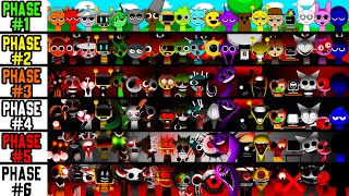 Phase 1 VS Phase 2 VS Phase 3 VS Phase 4 VS Phase 5 in Incredibox Sprunki  All character together [upl. by Maleen]