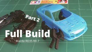 Aoshima Mazda RD3S RX7 124  Full Build  Part 2 [upl. by Petracca]