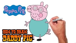 How to Draw Daddy Pig  Peppa Pig [upl. by Adnomal375]